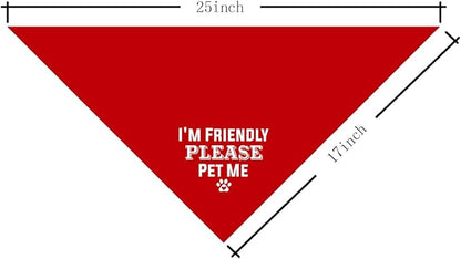 I'm Friendly Please Pet Me Dog Bandana - Image 4