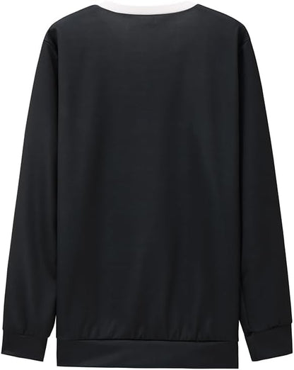 ShallWe Women's Active Sweatshirts Cute Cat Pullover Crewneck Lightweight - Image 6