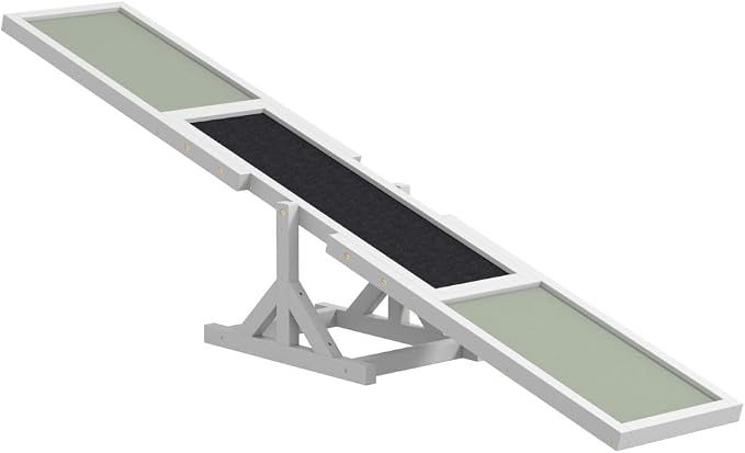71" Dog Agility Seesaw Outdoor for Training and Exercise, Wooden Platform Dog - Image 7