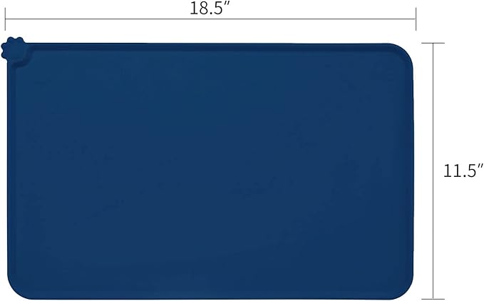 AUDWUD Silicone Waterproof Pet Feeding Mats, Anti Slip Bowl Pad, Dog Mat - Image 4