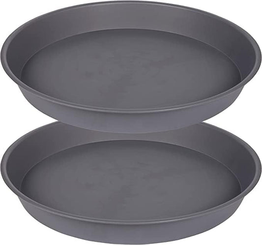 2 Pack of 16 17 inch Plant Saucer, 2.3" Depth, Plant Trays by Bleuhome