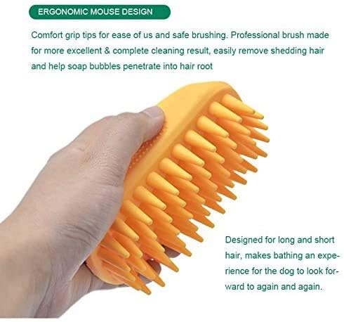 Pet Silicone Shampoo Brush for Long & Short Hair, Medium Large Pets Dogs Cats - Image 4