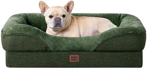 EHEYCIGA Orthopedic Dog Bed for Medium Dog, Waterproof Liner & Washable by EHEYCIGA