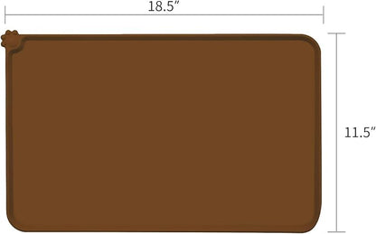 AUDWUD Silicone Waterproof Pet Feeding Mats, Anti Slip Bowl Pad, Dog Mat - Image 4