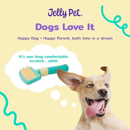 JELLY PET Deshedding Dog Bath Brush Scrubber - Image 5