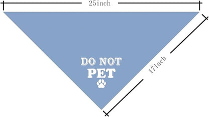 Do Not Pet Dog Bandana, Baby Blue Dog Bandana, Funny Cute Dog Bandana, Pet Dog - Image 4