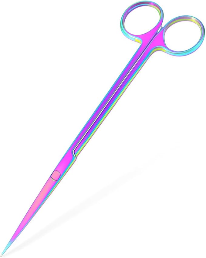 Mandala Crafts 10 Inches Rainbow Stainless Steel Straight Aquarium Scissors by MandalaCrafts