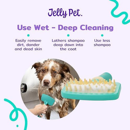 JELLY PET Deshedding Dog Bath Brush Scrubber - Image 9