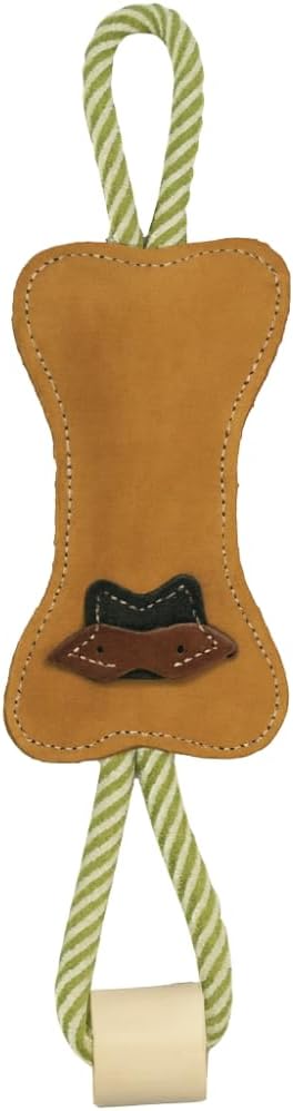 Natural Suede Leather and Rope Chew Toy by PAWPOURRI