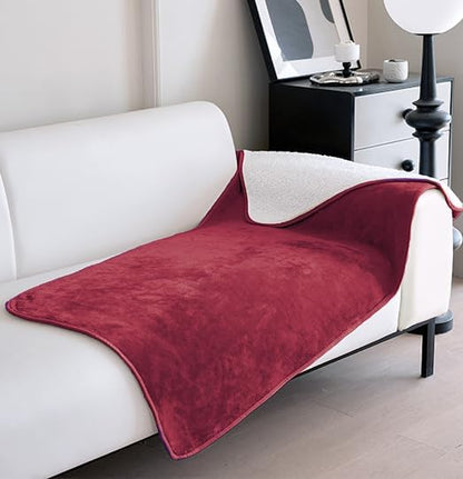 gogobunny Waterproof Bed Blanket, Reversible Sherpa Fleece Throw Blanket by gogobunny