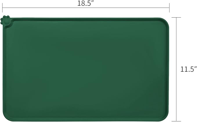 AUDWUD Silicone Waterproof Pet Feeding Mats, Anti Slip Bowl Pad, Dog Mat - Image 4