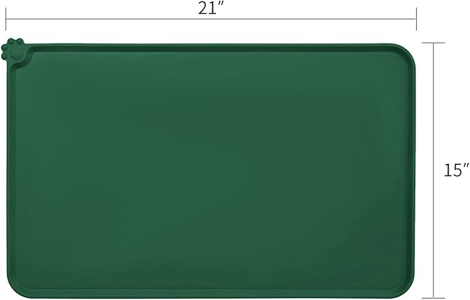 AUDWUD Silicone Waterproof Pet Feeding Mats, Anti Slip Bowl Pad, Dog Mat - Image 4