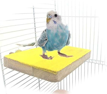 Litewoo 4 PCS Bird Perch Stand Toy Parrot Wooden Stand Platform Colorful Sand - Image 7
