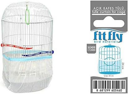 Cylinder Bird Cage Seed Catcher Mesh Max 53" Circumference, Elegant Stlish - Image 3