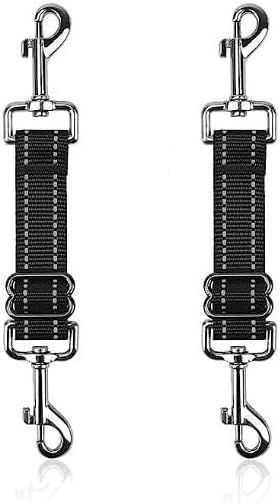 YUEPET Dog Safety Collar Clips 2 Pack Adjustable Prong Collar Backup Clips by YUEPET