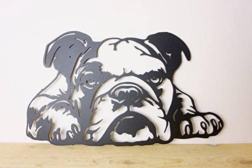 PHJYMXZSNA Black 3D Dog Head Decor Metal Bulldog Wall Sculpture Unique Modern by Unknown
