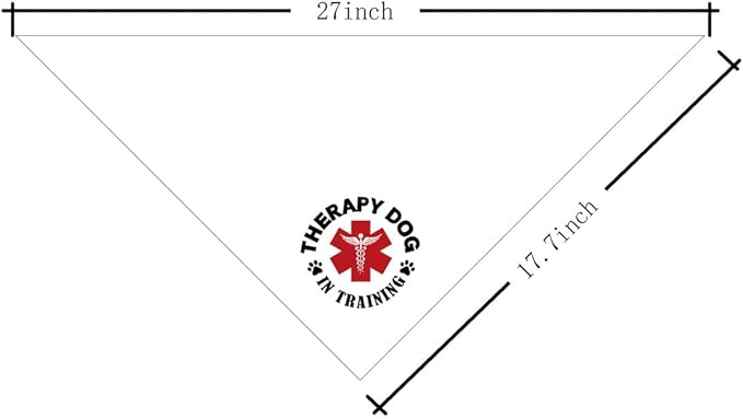 Dog Bandana, Therapy Dog Please Pet Me with, Dogs Scarf Classical Printing - Image 2