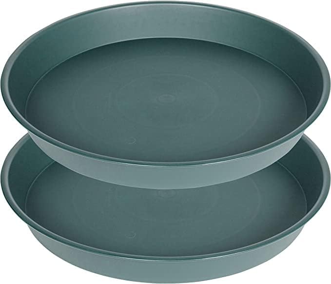 2 Pack of 16 17 inch Plant Saucer, 2.3" Depth, Plant Trays by Bleuhome