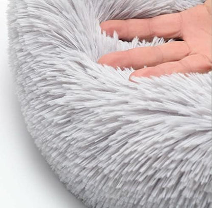 Original Calming Donut Dog and Cat Bed in Shag Fur, Dog Beds - Image 3