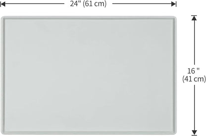 Dog Food Mat, Silicone Waterproof Food Tray, Non Slip Pet Bowl Mats Placemat - Image 5