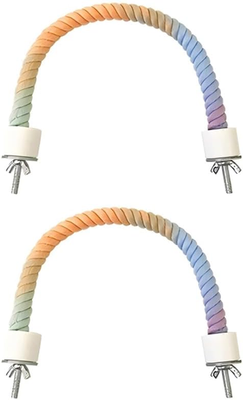 2Pcs Rope Perches for Bird Cages, Rope Perch for Parrots, Cockatiels & Parakeets by Unknown