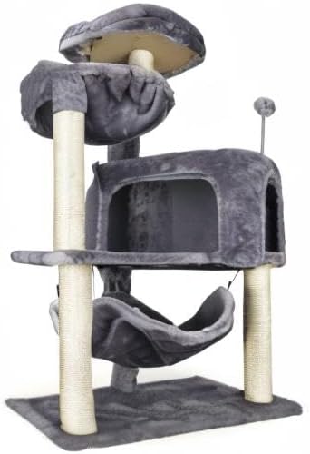 YUNIQUE Cat Tree with Cat Condo and Big Hammock - Image 8