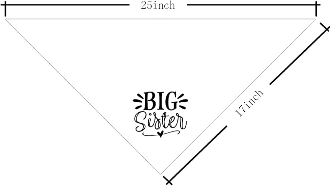 Big Sister Dog Bandana, Pet Triangle Scarf, Pet Bandana - Image 4