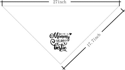 Dog Bandana, Mommy is My Bestie, Dogs Scarf Classical Printing, Dogs Scarf - Image 2
