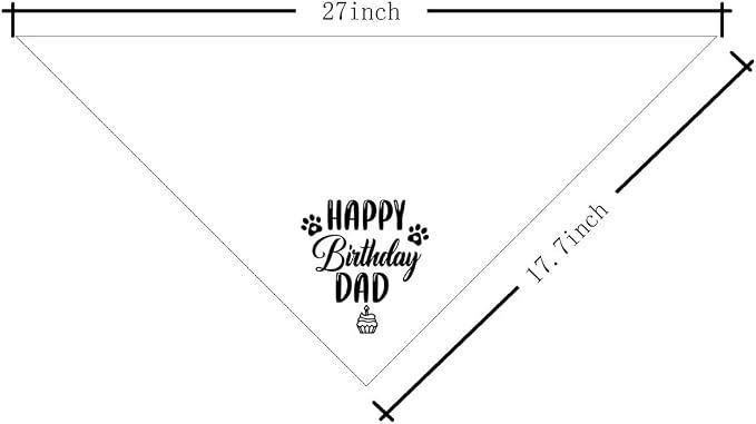 Dog Bandana for Happy Birthday Dad - Image 2