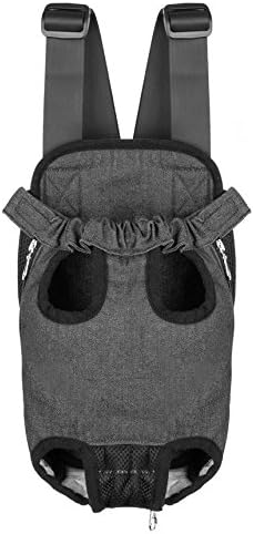 Pet Dog Puppy Cat Carrier Five Holes Backpack Double Shoulder Straps Denim - Image 2