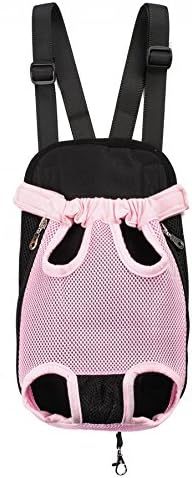 Pet Dog Puppy Cat Carrier Five Holes Backpack Double Shoulder Straps Mesh Front by MOJUN