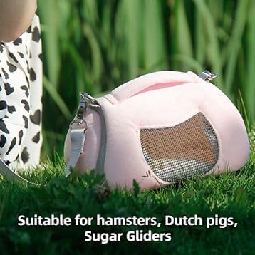 Small Pet Carrier Bag with Adjustable Shoulder Strap Hamster Travel Cage - Image 6