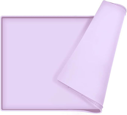 Dog Food Mat, Silicone Waterproof Food Tray, Non Slip Pet Bowl Mats Placemat by EIOKIT