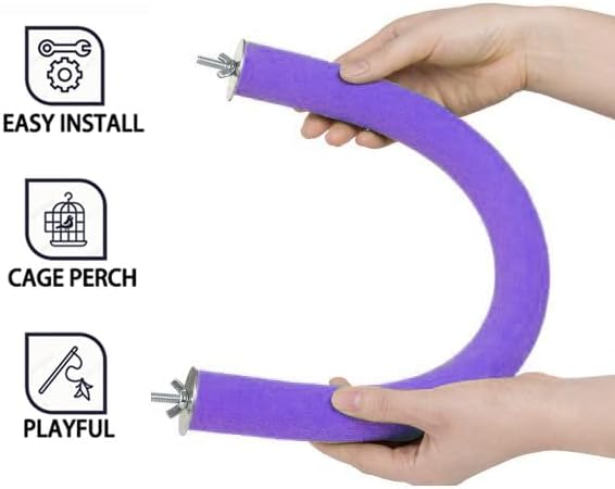 2Pcs 7.9Inch Purple U Shape Rough-surfaced Sands Stick Bird Perches Bird Cage - Image 4