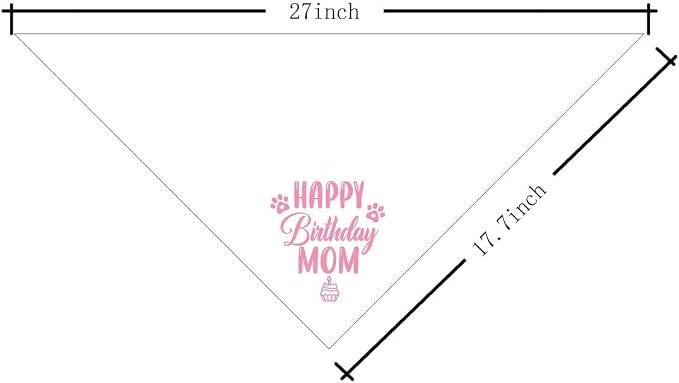 Happy Birthday Mom Dog Bandana - Image 3