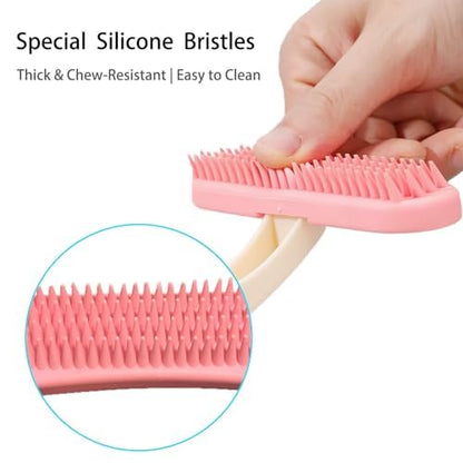 2 Pack Bunny and Chinchilla Grooming Brush – Soft Silicone De-Shedding Bath & - Image 6