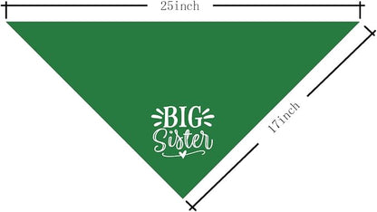 Big Sister Dog Bandana, 25 x 17 Inches, Comfortable, Water Resistant, Geometric - Image 4