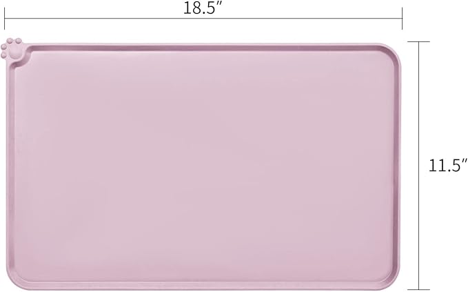 AUDWUD Silicone Waterproof Pet Feeding Mats, Anti Slip Bowl Pad, Dog Mat - Image 4
