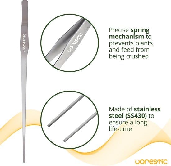 VORESTIC Straight Aquarium Tweezers 15 Inch, Stainless Steel Long Tweezers - Image 3