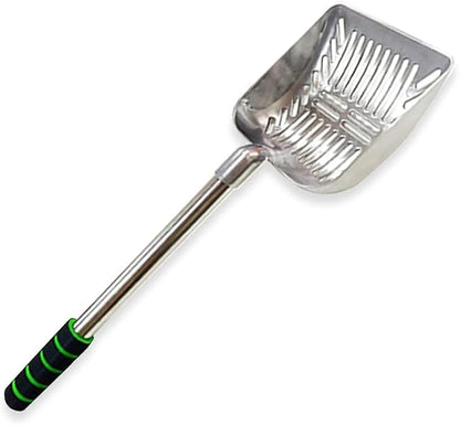 SunGrow Cat Litter Scoop, Stainless Steel Long Handle Chicken Coop Poop Scooper - Image 2