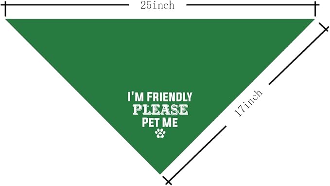 I'm Friendly Please Pet Me Dog Bandana - Image 4