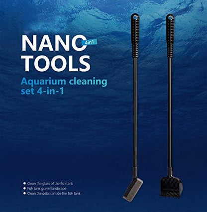 Aquarium Fish Tank Cleaning Tool Set, 4-in-1 Multi-Function Aquarium Cleaning - Image 8