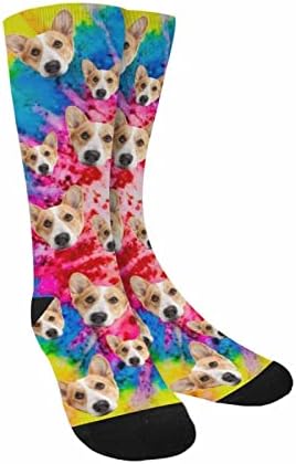 Custom Face Socks, Personalized Dog Lover Pet Photo Picture on Socks Unisex - Image 3