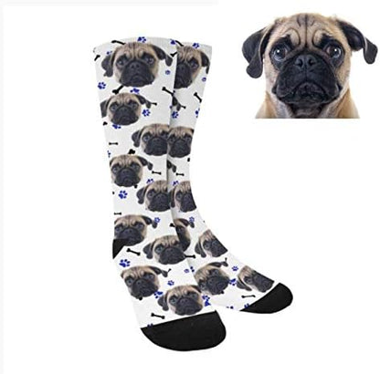 Custom Face Socks, Personalized Dog Lover Pet Photo Picture on Socks Unisex - Image 7