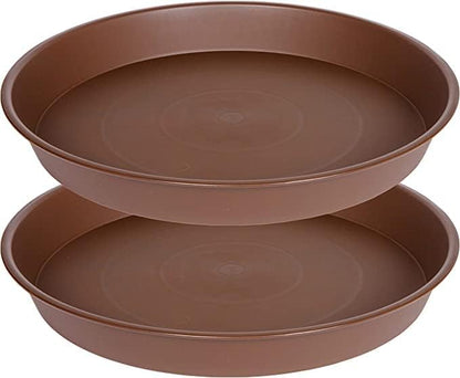 2 Pack of 16 17 inch Plant Saucer, 2.3" Depth, Plant Trays by Bleuhome