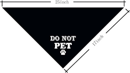 Do Not Pet Dog Bandana, Gift for Dogs Lover, Funny Cute Pet Triangle Scarf - Image 4