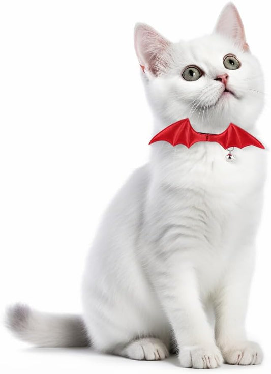 1 PC Bat Wing Cat Collar with Bell, Adjustable Kitten Collar with Safety - Image 2