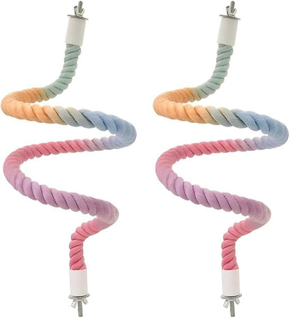 2Pcs Rope Perches for Bird Cages, Rope Perch for Parrots, Cockatiels & Parakeets by Unknown