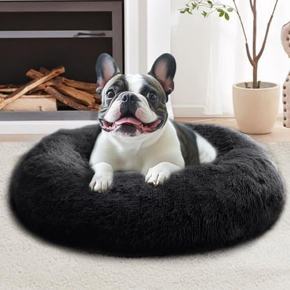 JOLLYVOGUE Calming Dog Bed Large Size Dog, Anti-Anxiety Donut Large Pet Bed by JOLLYVOGUE