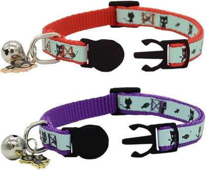 2 Pack Glow in The Dark Cat Collar - Image 2